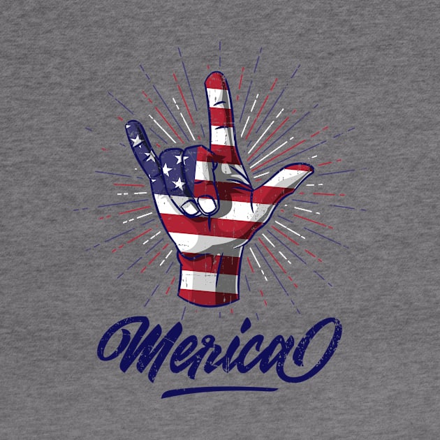 Love Merica Patriotic Independence Day Shirt 4th of July by teeleoshirts